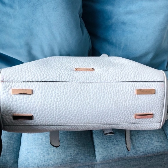 rebecca minkoff white and rose gold jules satchel bag - Picture 9 of 10